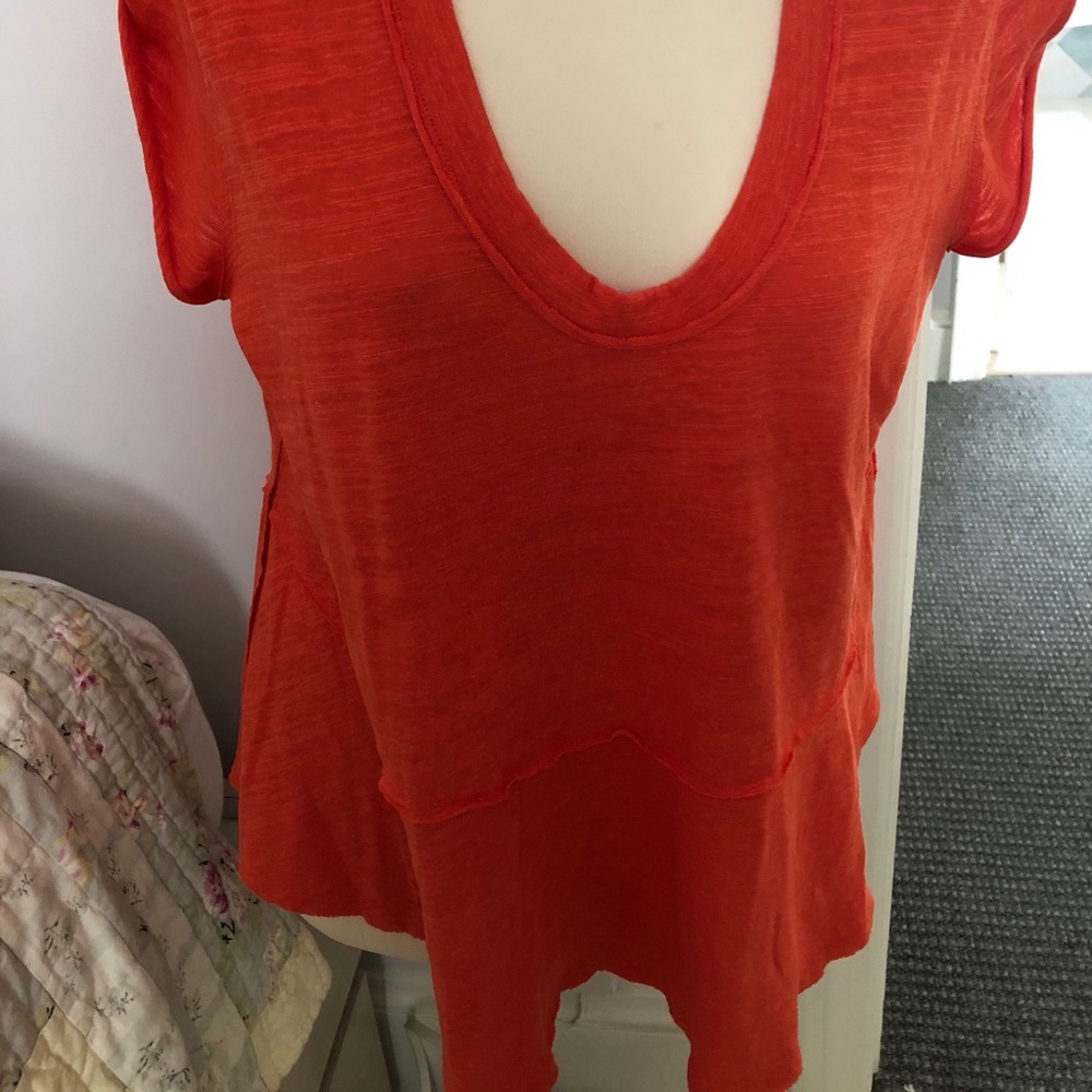 🛍️Free People Orange S/S Top